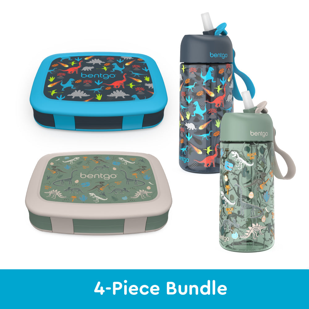 bentgo-kids-prints-lunch-boxes-and-water-bottles-v5 bentgo-lunch-box-bottle-bundle-dinsoaur-fossils-1.jpg